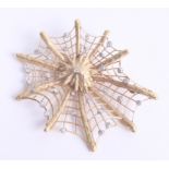 An impressive 18ct yellow gold and diamond set spider web brooch approx. 65 x 60mm, approx 33.30g.