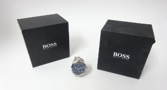 Hugo Boss, stainless steel fashion watch chronograph, boxed.
