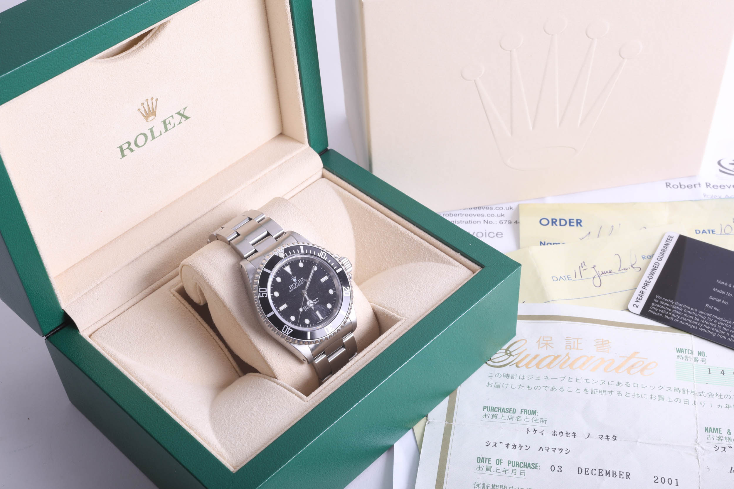 Rolex, a gents 2001 stainless steel Submariner, model 14060M, Serial K158958, - Image 5 of 6