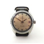 Omega, a gents steel 'Cosmic' wristwatch circa 1968/69, silver baton black chapter ring dial with