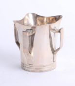 Early 20th Century Irish four handled cup height 8cm, Dublin, marked J.W & C.W, approx. 7.19oz.