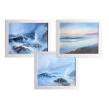 Roy Lang, 3 signed Seascapes, 40cm x 50cm, framed. Roy Land, (Cornish born) was voted artist of