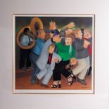 Beryl Cook (1926-2008), 'Jiving to Jazz' signed limited edition print, No 332/650, published by