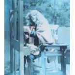 Robert Lenkiewicz (1941-2002), limited edition signed print 'Selft portrait at easel',