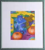 Karen Pawley, pastel 'Oranges', 28cm x 23cm, framed.