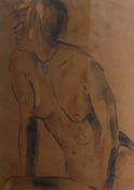Jill Watkins, pastel sketch of nude lady, 67cm x 46cm, framed and glazed.