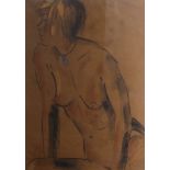 Jill Watkins, pastel sketch of nude lady, 67cm x 46cm, framed and glazed.