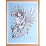 Kelsey Brookes (US), limited edition print 'Mermaid', No 22/140, framed and glazed, overall size