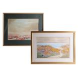 John Baragwanath King, two watercolours 'Dartmoor' and 'Cape Cornwall' (2).