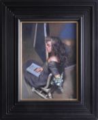 Robert Lenkiewicz (1941-2002) 'Anna with Book in the Main Studio' signed and inscribed on the