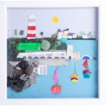 Serendipity (Laura Edmund), 'The Hoe', 28cm x 28cm, handmade from beach cleans i.e. Plastic, sea
