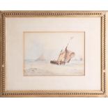 F.J. Aldridge (1850-1933) 19th/20th century signed marine watercolour, 19cm x 26cm together with