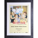 Beryl Cook, a poster, Plymouth Art Centre 20th Anniversary Exhibition with image of Hen Party 2,