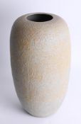 Chris Carter, (20th century), a large studio pottery vase of cylindrical form, all over bubble