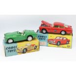 Corgi Toys, two models, Triumph TR2 sports car, 301 boxed and Aston Martin DB4, 218 boxed (2).