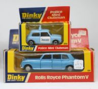 Dinky Toys, two models, Rolls Royce Phantom, 124 boxed, Police Mini Clubman, 255 boxed (2).