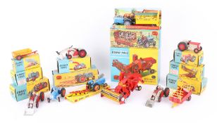 Corgi Toys, collection of ten farm models, Gift Set 1, Super Major Tractor, Tipper trailer 62,