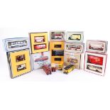 Corgi Commemorative models, including AEC bus set, Plaxton coaches, Bedford vans, Metro bus etc, all