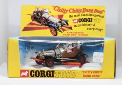 Corgi Toys, a recent Chitty Chitty Bang Bang, 266 boxed, Replica Box.