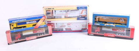 A mixed collection of commercial models, including Corgi Superhaulers, Limited Edition Haulers of