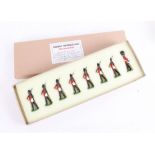 A boxed set of Harry Middleton toy soldiers, Marching Guards, Britains style.