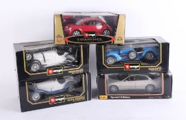 Maisto and Burago models, all boxed (5).