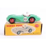 Dinky Toys, Aston Martin DB3 Sports, 110 boxed.
