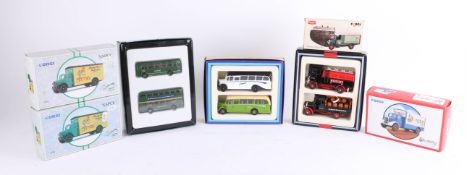 A mixed collection of seven sets, including Exclusive First Editions London Transport Museum Limited