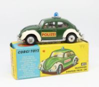 Corgi Toys, Volkswagen European Police car, 492 boxed.