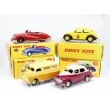 Dinky Toys, four models, including Morris Oxford, 159 boxed, Austin Atlantic, 106 boxed, Bedford,