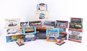 A collection of Oxford Haulage Company models, Corgi Commemorative models including Guy Arab bus,