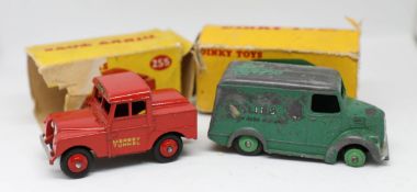 Dinky Toys, two models, Trojan Van and Mersey Tunnel Police Van, 235 boxed. (2)