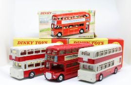 Dinky Toys, three models, Buses 289 boxed, 292 boxed, 292 boxed (3).