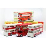 Dinky Toys, three models, Buses 289 boxed, 292 boxed, 292 boxed (3).