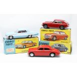 Corgi Toys, MGB. G.T., three models, 327 boxed, Riley Pathfinder saloon, 205 boxed, Oldsmobile Super