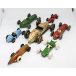 Dinky Toys, seven models, Alfa Romeo with six other racing cars, unboxed (7).