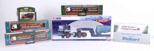 Eddy Stobart models (6) together with Corgi large scale diecast boval F125 trailer and load, all