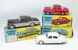 Corgi Toys, three models, N.S.U. Sport-Prinz, 316 boxed, Jaguar saloon, 208 boxed, Bentley