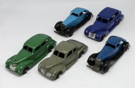 Dinky Toys, five models, Chrysler with four others, unboxed, (5).