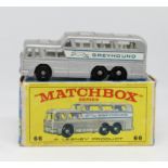 Matchbox Series, Greyhound Coach with clear windows, 66 boxed.