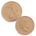 A 2015 Britannia 1oz gold coin.