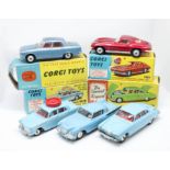 Corgi Toys, four models, Chevrolet Corvette Stingray, 310 boxed, Jaguar Mark X, 238 boxed, Corgi