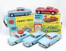 Corgi Toys, four models, Chevrolet Corvette Stingray, 310 boxed, Jaguar Mark X, 238 boxed, Corgi