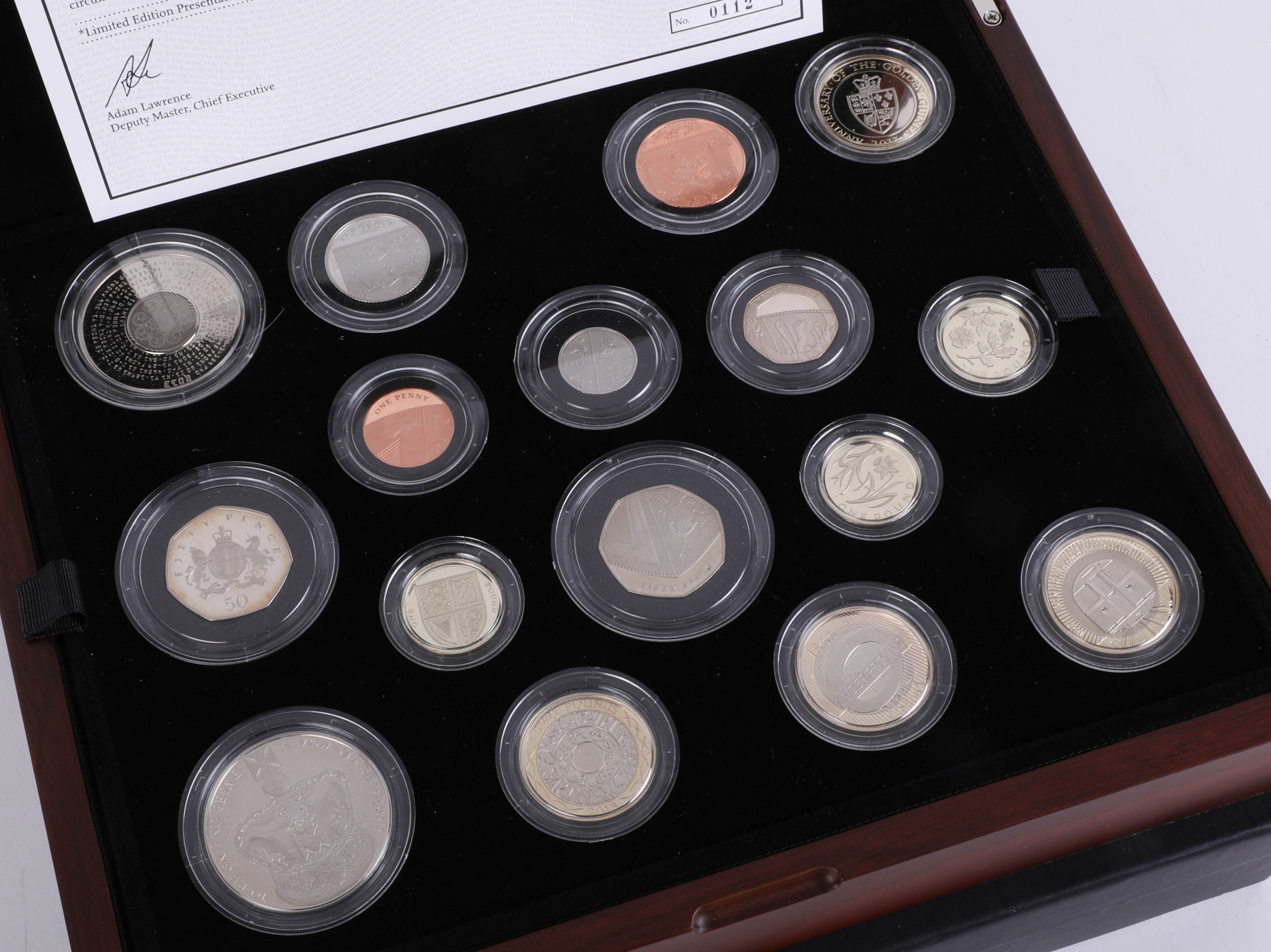 Royal Mint, the UK 2013 premium proof coin set, cased. - Image 2 of 2