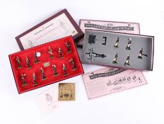W Britain, Royal Navy field gun landing party set with soldiers and Blues and Royals limited edition