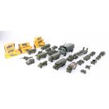 Dinky Toys, a collection of loose and boxed military models (21).