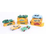 Dinky Toys, six models, Austin Saloon 161, Bristol Coupe 163, 239, 110, 166 all boxed (6).