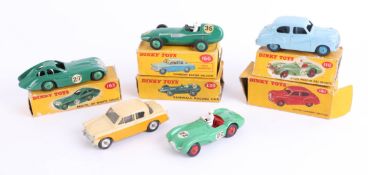 Dinky Toys, six models, Austin Saloon 161, Bristol Coupe 163, 239, 110, 166 all boxed (6).