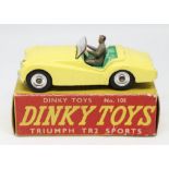 Dinky Toys, Triumph TR2 Sports, 105 boxed.