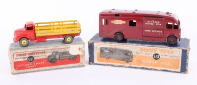 Dinky Toys, two models, Horse Box, 581 boxed, Leyland Comet Lorry, 531 boxed (2).